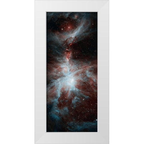 Orion Dreamy Stars White Modern Wood Framed Art Print by Spitzer Space Telescope,