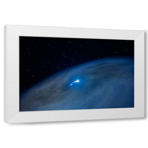 Star NaSt1 - Nicknamed Nasty 1 White Modern Wood Framed Art Print by Hubble Space Telescope