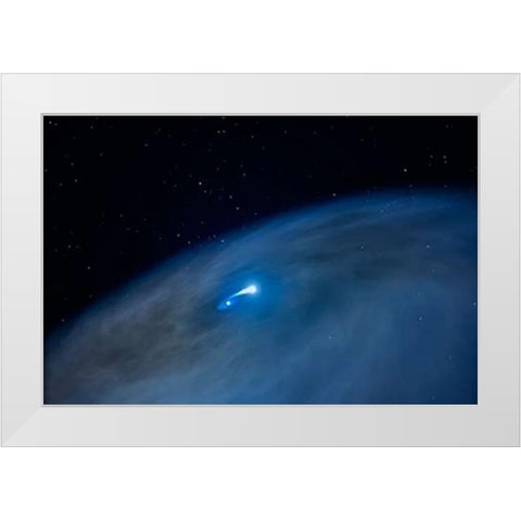 Star NaSt1 - Nicknamed Nasty 1 White Modern Wood Framed Art Print by Hubble Space Telescope