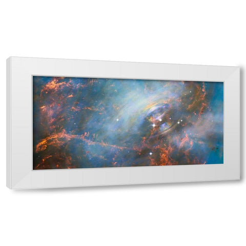 Core of the Crab Nebula White Modern Wood Framed Art Print by NASA