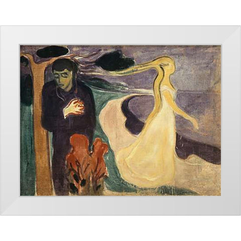 Separation, 1896 White Modern Wood Framed Art Print by Munch, Edvard