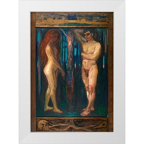 Metabolism, 1898-1899 White Modern Wood Framed Art Print by Munch, Edvard