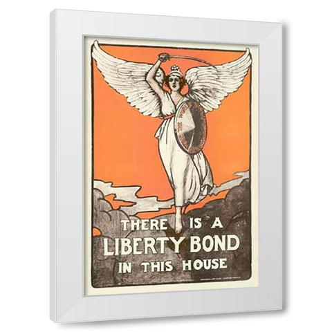 There is a Liberty Bond in this House White Modern Wood Framed Art Print by Class, Maryland Institute, Commercial Art