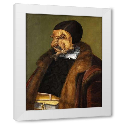 The Lawyer White Modern Wood Framed Art Print by Arcimboldo, Giuseppe