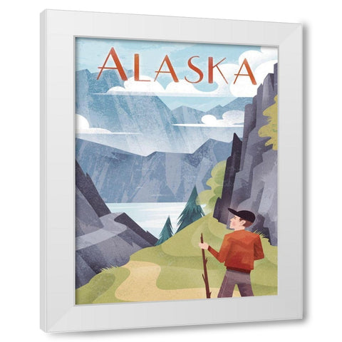 Alaska White Modern Wood Framed Art Print by Wickstrom, Martin