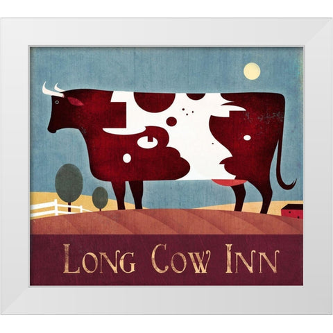 Long Cow Inn White Modern Wood Framed Art Print by Wickstrom, Martin