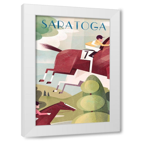 Saratoga White Modern Wood Framed Art Print by Wickstrom, Martin