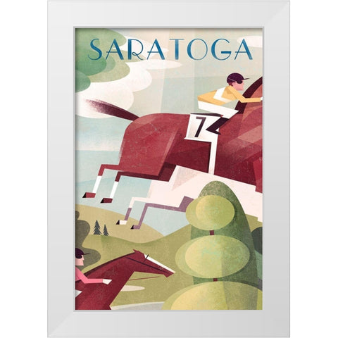 Saratoga White Modern Wood Framed Art Print by Wickstrom, Martin