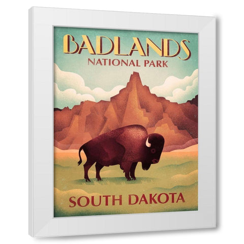 Wyoming White Modern Wood Framed Art Print by Wickstrom, Martin