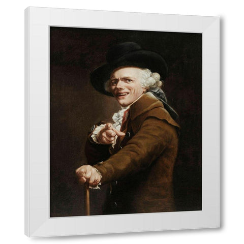 Portrait of the Artist as a Mocker White Modern Wood Framed Art Print by Ducreux, Joseph