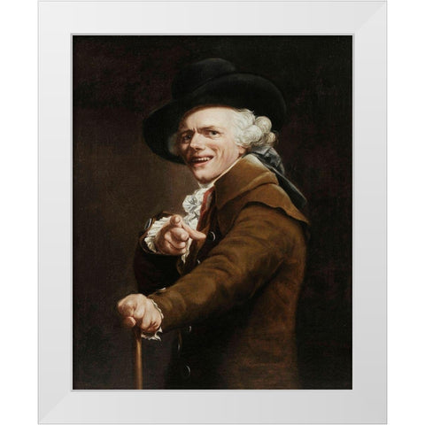 Portrait of the Artist as a Mocker White Modern Wood Framed Art Print by Ducreux, Joseph