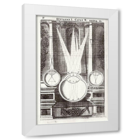Anatomy of Vision - Oculus artificialis teledioptricus, vol. 1, p. 32 White Modern Wood Framed Art Print by Zahn, Johann