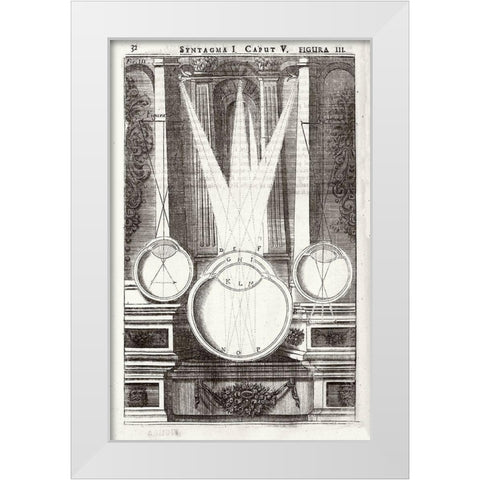 Anatomy of Vision - Oculus artificialis teledioptricus, vol. 1, p. 32 White Modern Wood Framed Art Print by Zahn, Johann