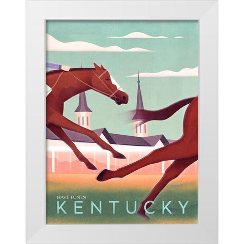 Kentucky - Race White Modern Wood Framed Art Print by Wickstrom, Martin