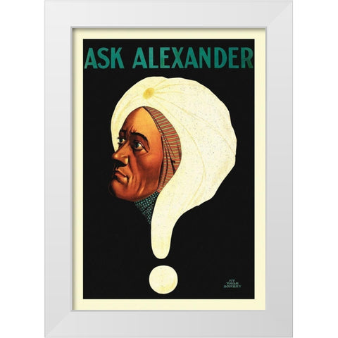 Ask White Modern Wood Framed Art Print by Hollywood Photo Archive