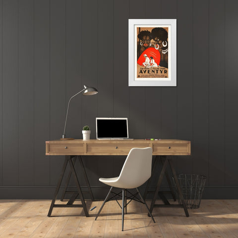 Aventyr White Modern Wood Framed Art Print by Hollywood Photo Archive