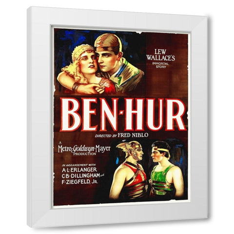 Ben Hur, 1925 White Modern Wood Framed Art Print by Hollywood Photo Archive