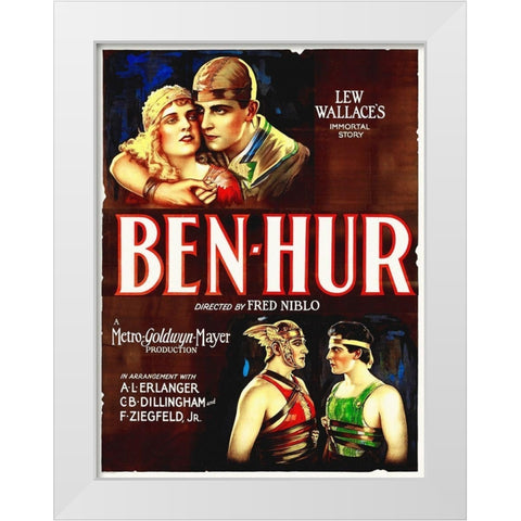 Ben Hur, 1925 White Modern Wood Framed Art Print by Hollywood Photo Archive