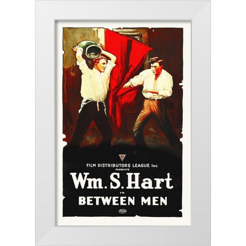 Between Men, 1915 White Modern Wood Framed Art Print by Hollywood Photo Archive