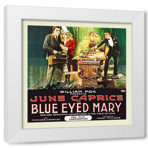 Blue Eyed Mary 3 White Modern Wood Framed Art Print by Hollywood Photo Archive