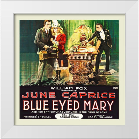 Blue Eyed Mary 3 White Modern Wood Framed Art Print by Hollywood Photo Archive