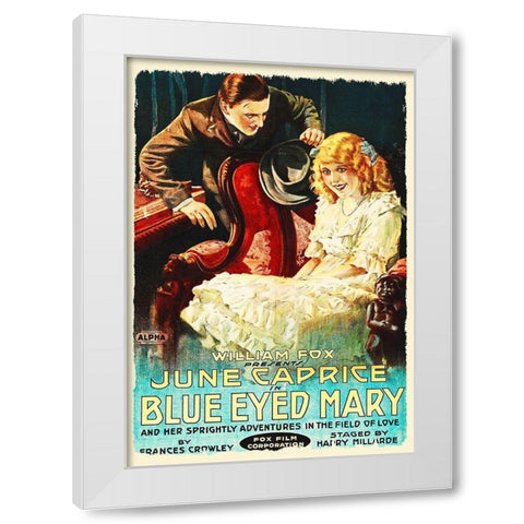 Blue Eyed Mary White Modern Wood Framed Art Print by Hollywood Photo Archive