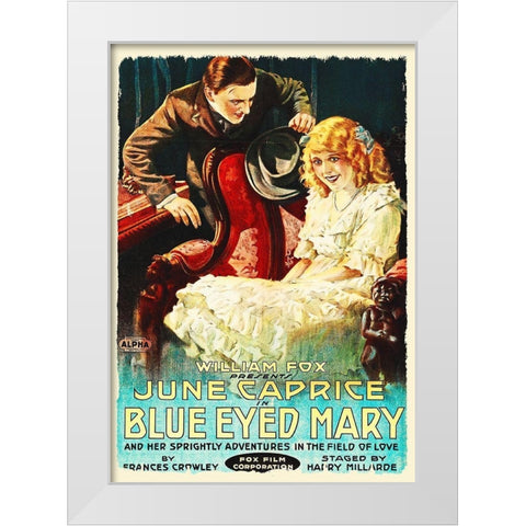 Blue Eyed Mary White Modern Wood Framed Art Print by Hollywood Photo Archive