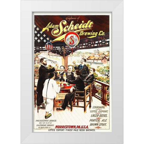 Brewing, 1900 White Modern Wood Framed Art Print by Hollywood Photo Archive