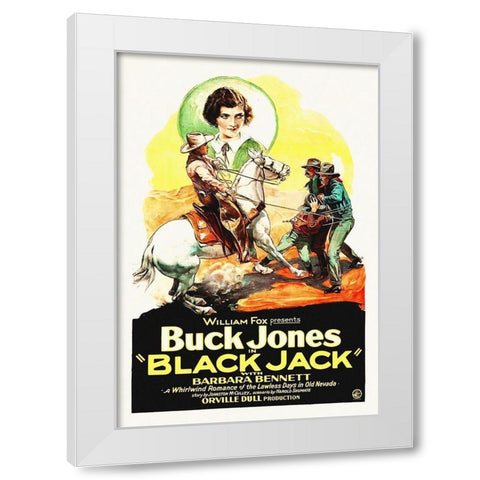 Buck Jones, Black Jack White Modern Wood Framed Art Print by Hollywood Photo Archive