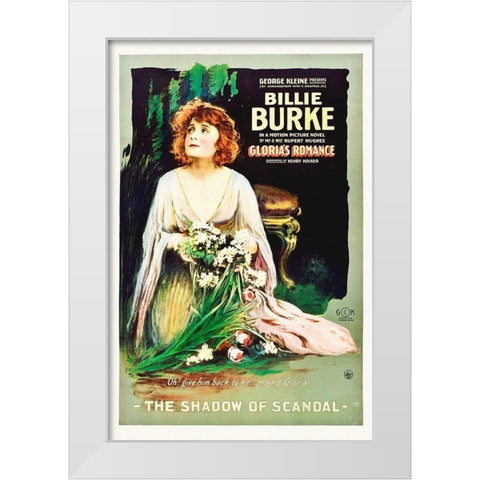 Burke, Billie, The Shadow of Scandal,  1916 White Modern Wood Framed Art Print by Hollywood Photo Archive