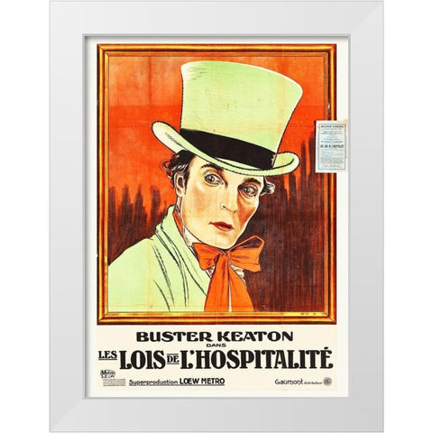 Buster Keaton White Modern Wood Framed Art Print by Hollywood Photo Archive