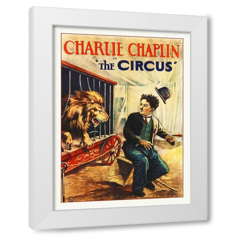 Charlie Chaplin, The Circus White Modern Wood Framed Art Print by Hollywood Photo Archive