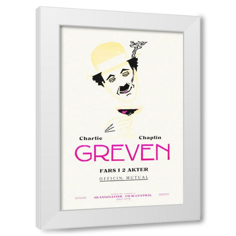 Charlie Chaplin, The Count, 1916 White Modern Wood Framed Art Print by Hollywood Photo Archive
