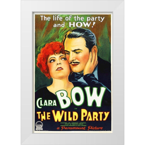 Clara Bow, The Wild Party White Modern Wood Framed Art Print by Hollywood Photo Archive