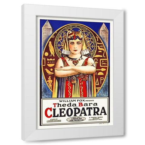 Cleopatra, 1917 White Modern Wood Framed Art Print by Hollywood Photo Archive