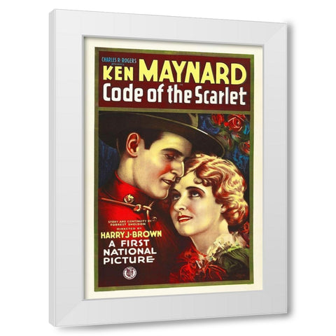 Code of the Scarlet, 1928 White Modern Wood Framed Art Print by Hollywood Photo Archive