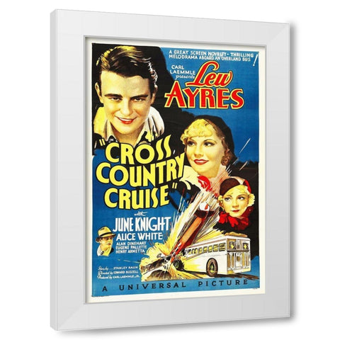 Cross Country Cruise White Modern Wood Framed Art Print by Hollywood Photo Archive