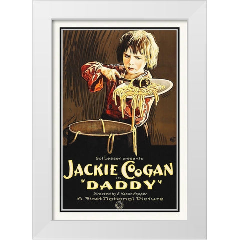 Daddy, 1923 White Modern Wood Framed Art Print by Hollywood Photo Archive