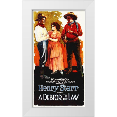 Debtor To The Law White Modern Wood Framed Art Print by Hollywood Photo Archive