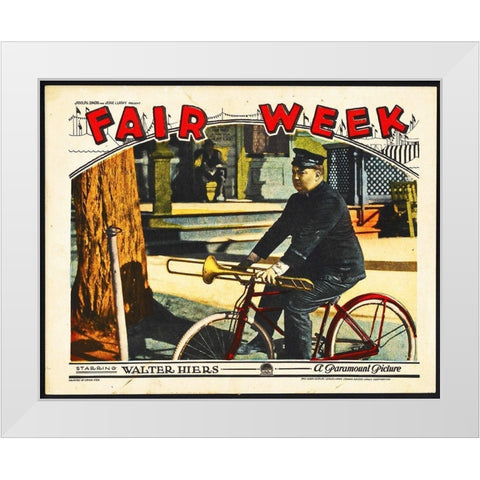 Fair Week White Modern Wood Framed Art Print by Hollywood Photo Archive