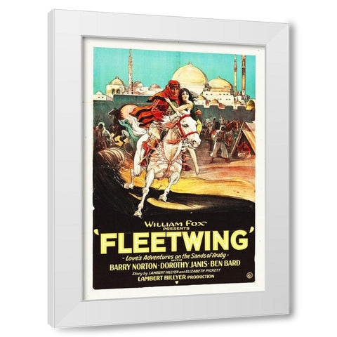 Fleetwing White Modern Wood Framed Art Print by Hollywood Photo Archive