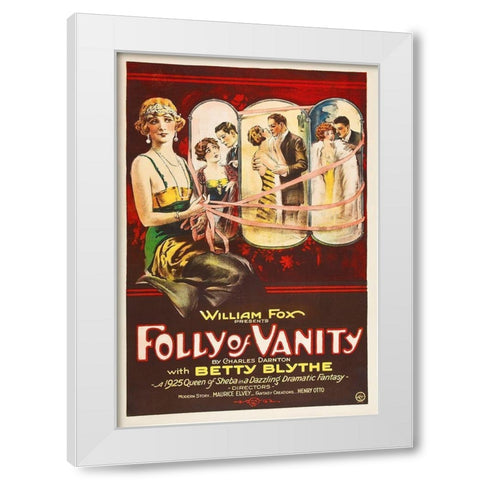 Folly of Vanity White Modern Wood Framed Art Print by Hollywood Photo Archive