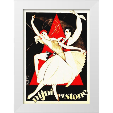 French Ballet White Modern Wood Framed Art Print by Hollywood Photo Archive