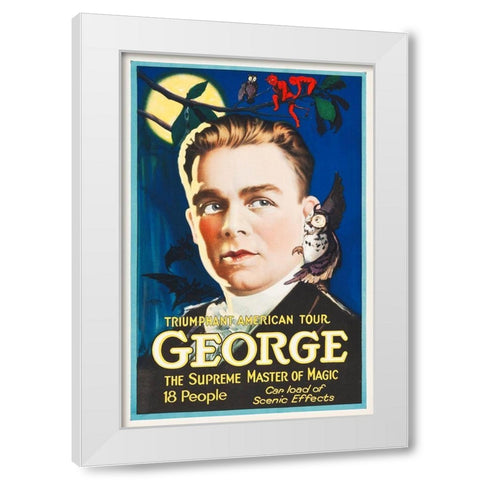 George 3 White Modern Wood Framed Art Print by Hollywood Photo Archive