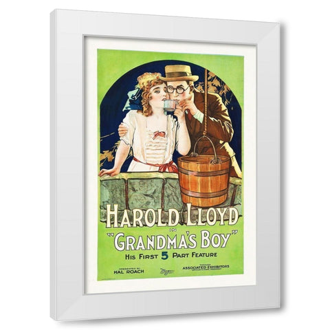 Gramas Boy White Modern Wood Framed Art Print by Hollywood Photo Archive