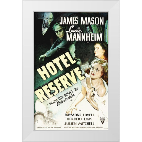 Hotel Reserve White Modern Wood Framed Art Print by Hollywood Photo Archive