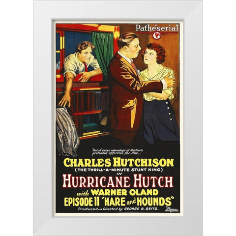 Hurricane Hutch White Modern Wood Framed Art Print by Hollywood Photo Archive