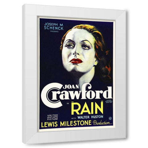 Joan Crawford White Modern Wood Framed Art Print by Hollywood Photo Archive