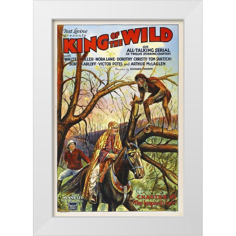 King of the Wild White Modern Wood Framed Art Print by Hollywood Photo Archive