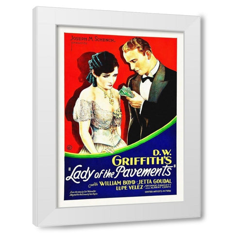 Lady of the Pavements White Modern Wood Framed Art Print by Hollywood Photo Archive
